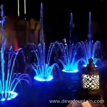 Dewy home lake dry plaza water music fountain